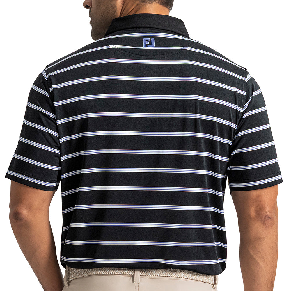 Open Stripe Heather Polo