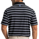 Open Stripe Heather Polo