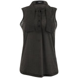 Women's Sleeveless Tie Collar Top