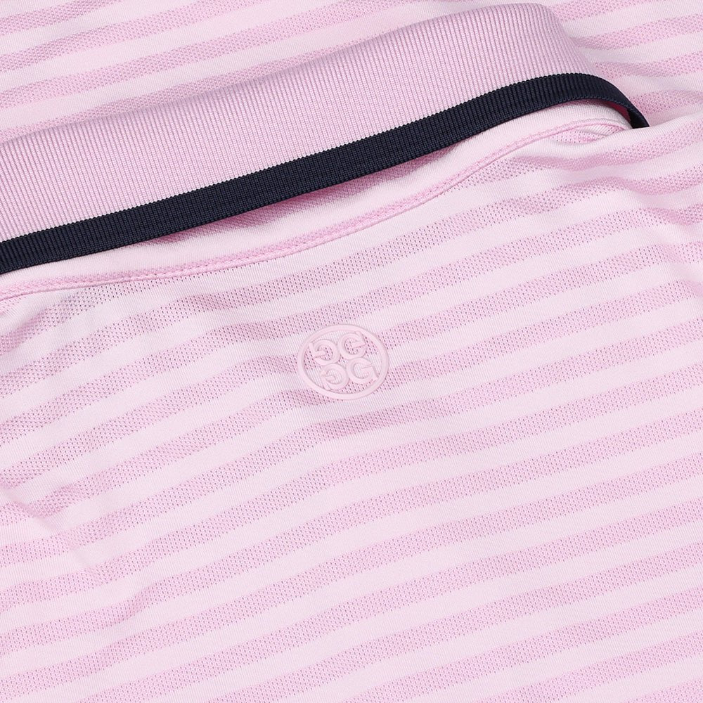 Perforated Stripe Jersey Polo
