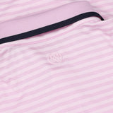 Perforated Stripe Jersey Polo