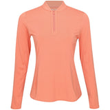 Women's Lightweight Long Sleeve 1/4 Zip Blade Collar Sun Shirt - Fairway Styles