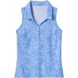 Women's Featherweight Printed Sleeveless Polo