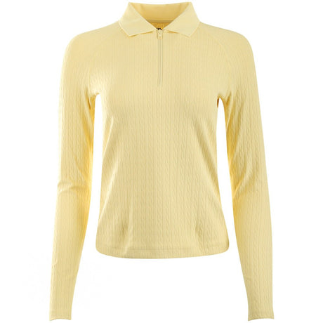 Women's Cable Long Sleeve 1/4 Zip Polo