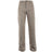 Devyn Straight Cotton Pants - Brindle