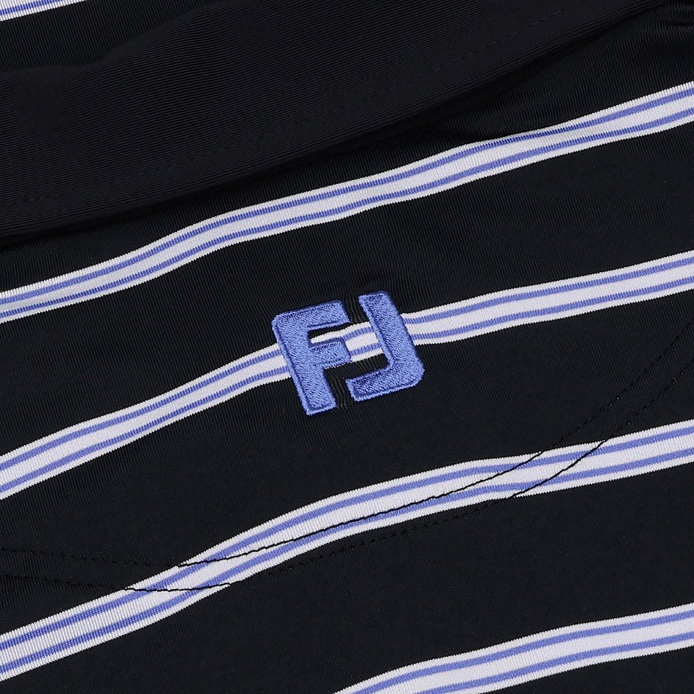 Open Stripe Heather Polo