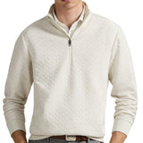 Quilted Double - Knit 1/4 Zip Mock Neck Sweatshirt - Fairway Styles