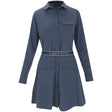 Women's Phoenix Belted Long Sleeve Dress - Fairway Styles