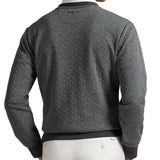 Quilted Double-Knit Crewneck Sweatshirt