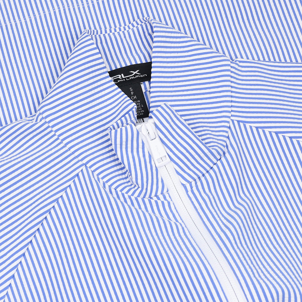 Women's Seersucker Mock Neck Jacket