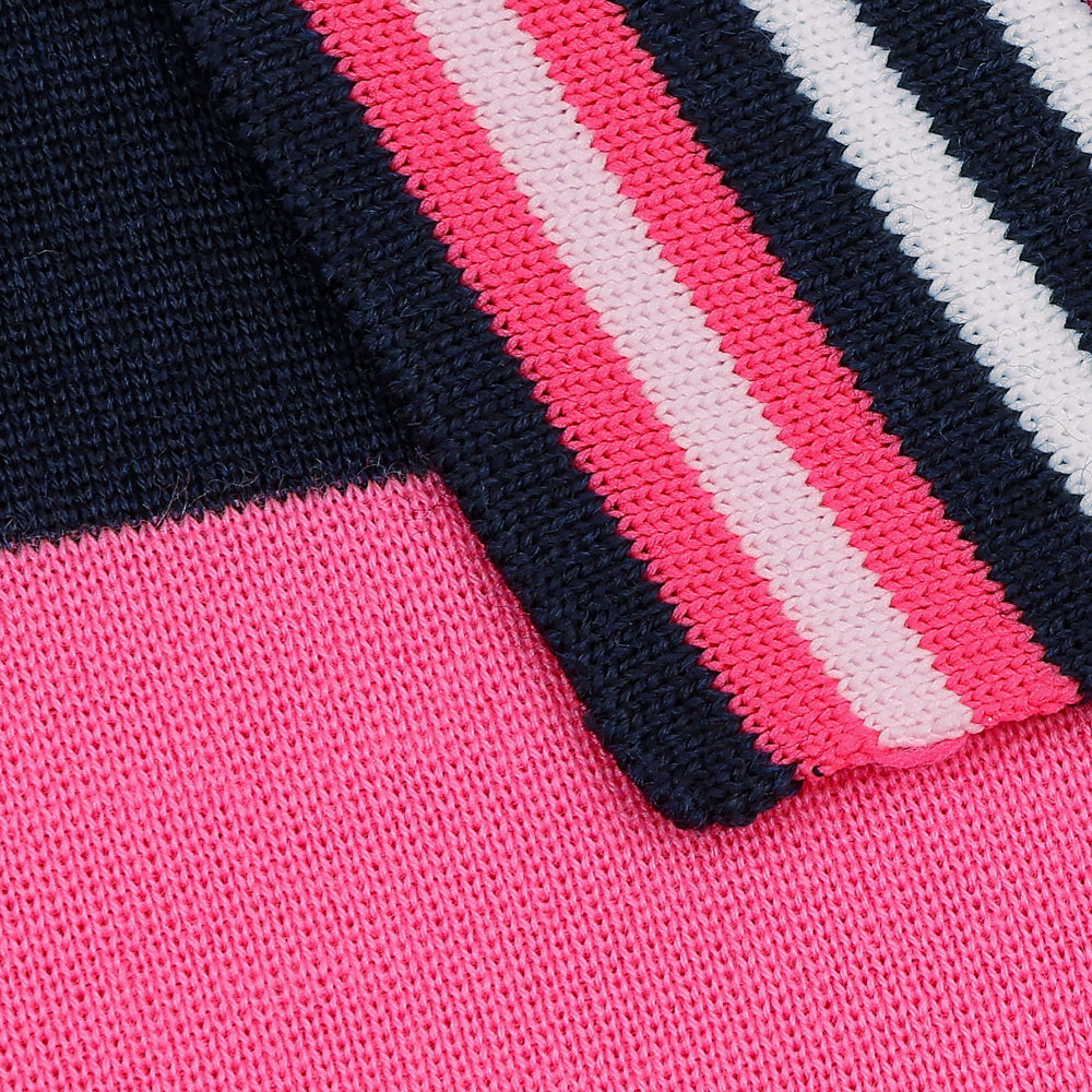 Women's Italian Wool Rugby Stripe Polo Sweater