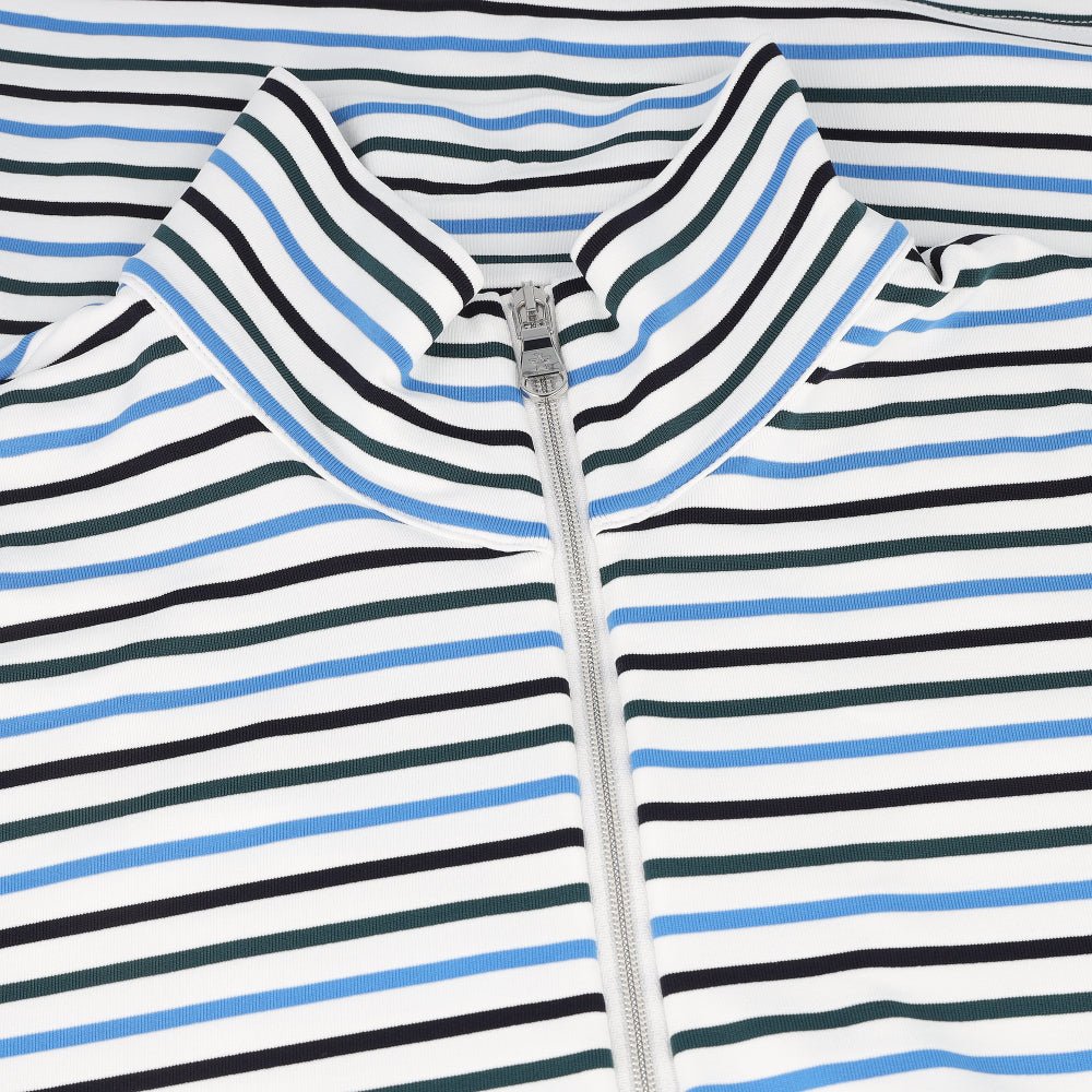 Women's The Simone Striped Long Sleeve 1/4 Zip Top - Fairway Styles