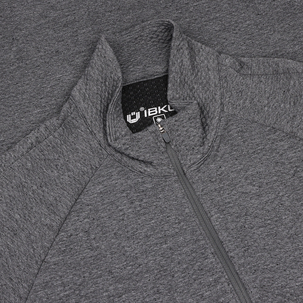 Solid Popcorn Stitch 1/4 Zip Mock Neck Pullover