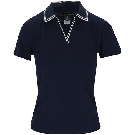 Women's Slim Fit Rib - Knit Cricket Polo - Fairway Styles