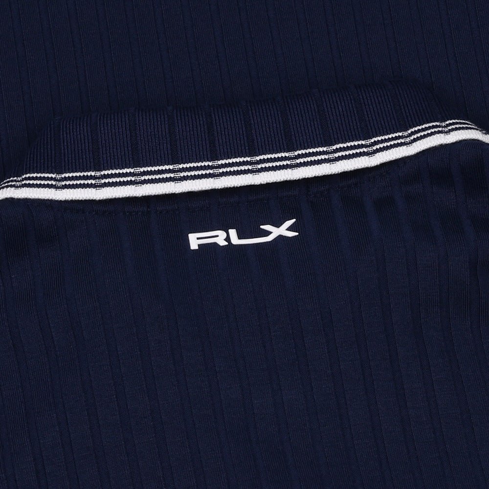 Women's Slim Fit Ribbed Long Sleeve Polo