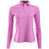 Women's Luxury Warp Knit Long Sleeve Polo