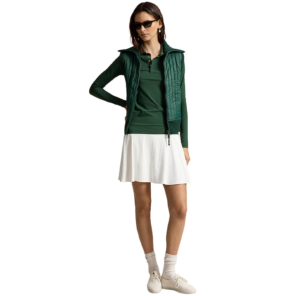 Women's Luxury Warp Knit Long Sleeve Polo