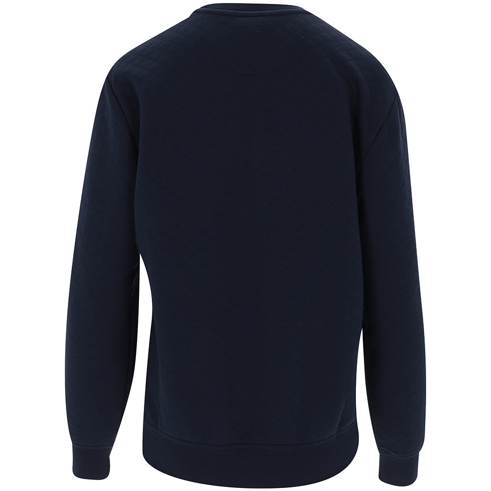 Quilted Double-Knit Crewneck Sweatshirt