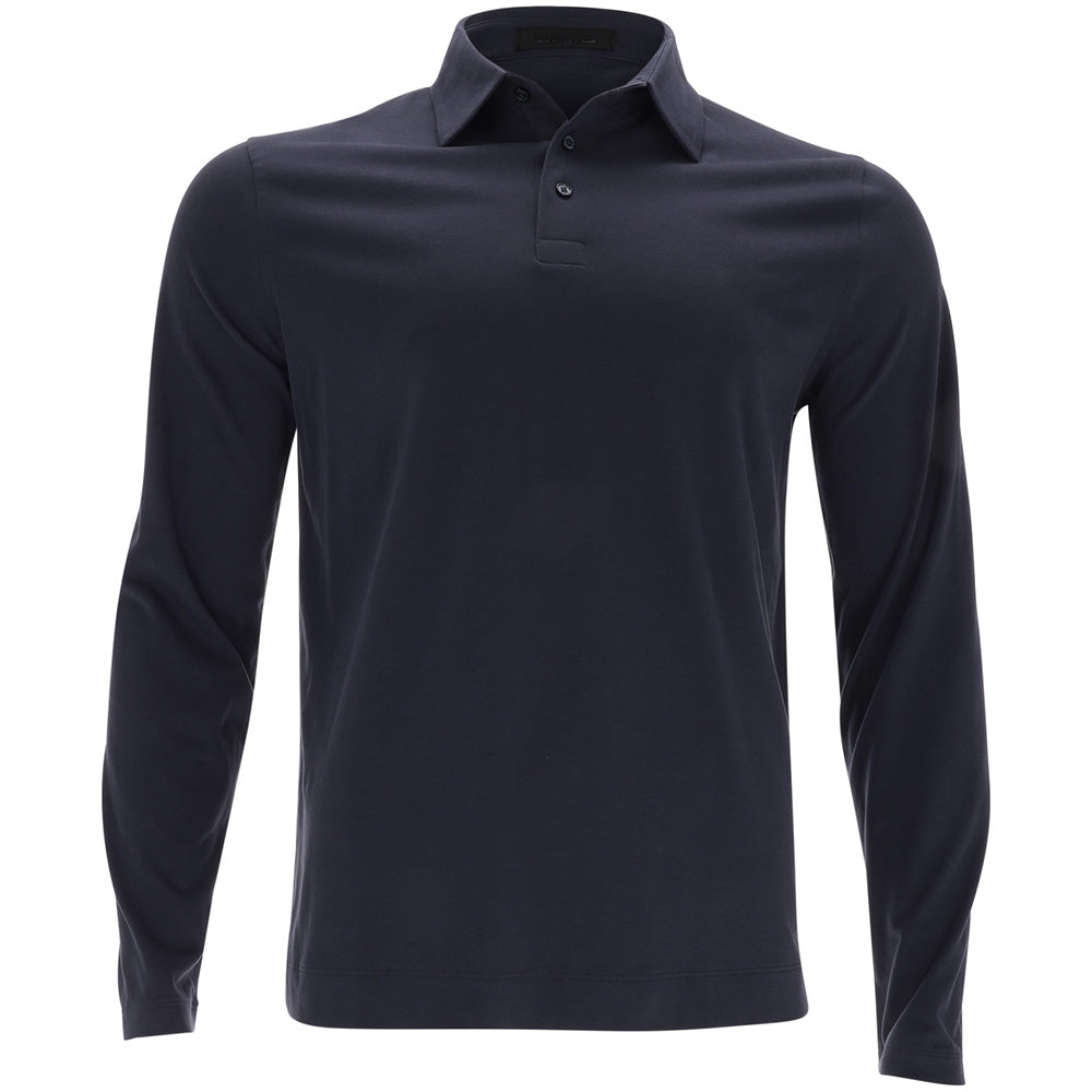 Brushed Cotton Long Sleeve Polo