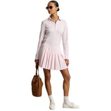 Women's Pleated Stretch Pique Skort