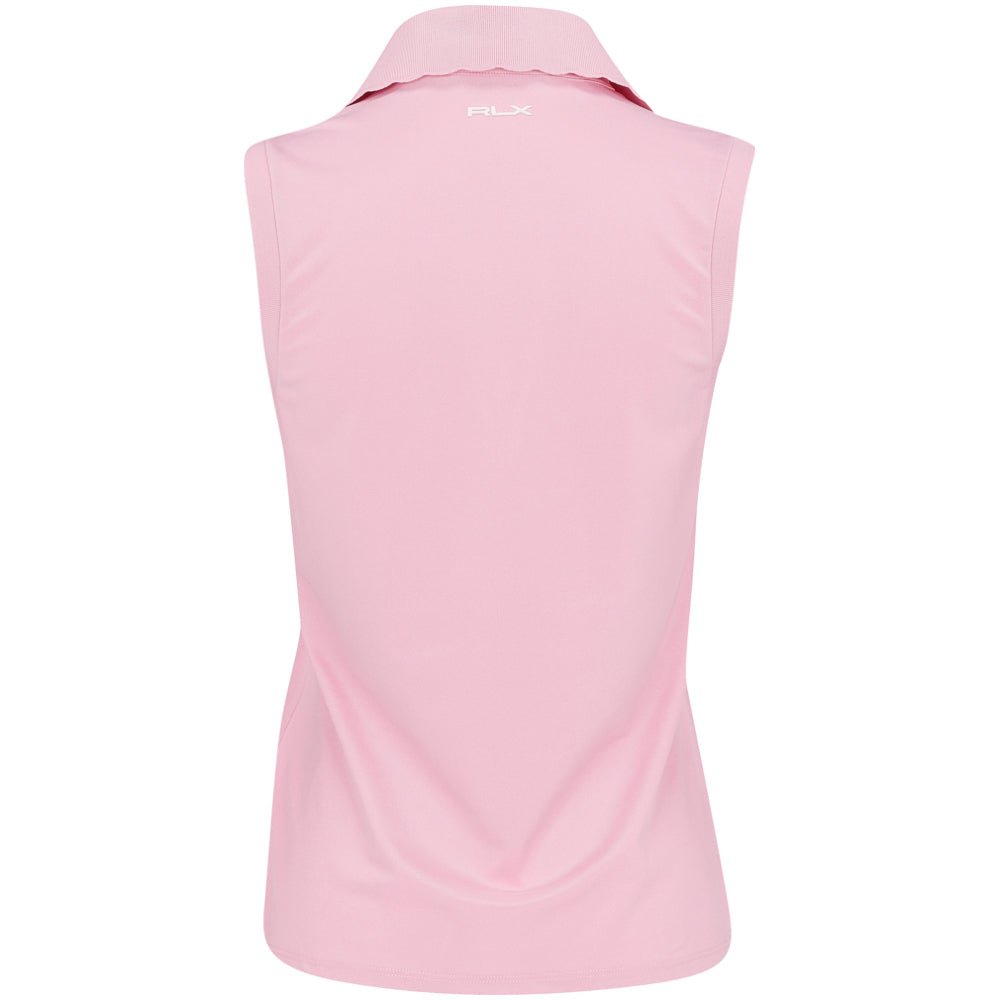 Women's Sleeveless Air Tech Pique Scallop Placket Tailored Fit Polo - Fairway Styles