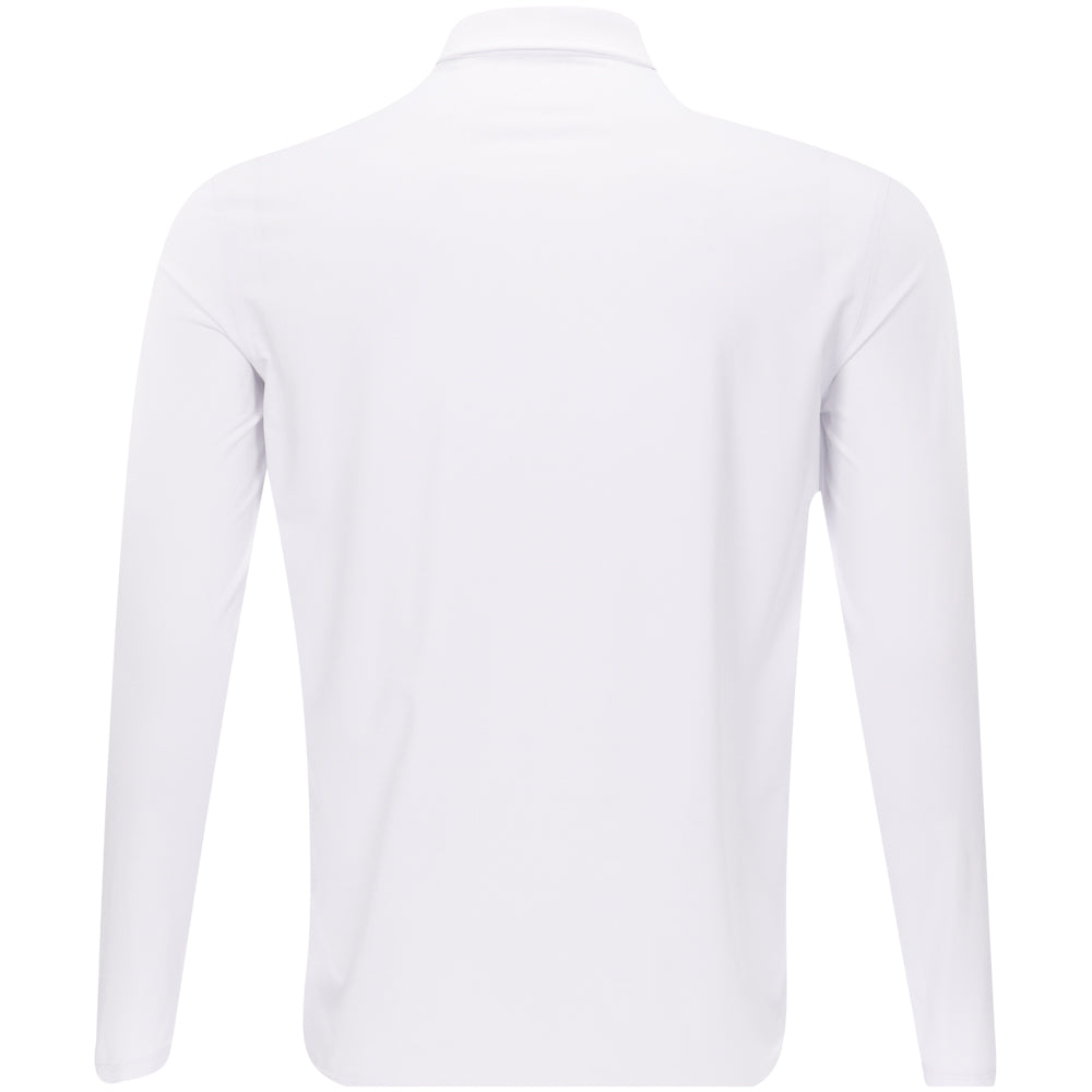 Melange Ice Nylon Long Sleeve Polo