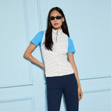 Women's V-Down Quilted Stretch Tech Interlock Vest