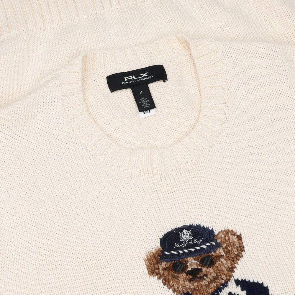 Merino Coolmax Bear Crewneck Sweater