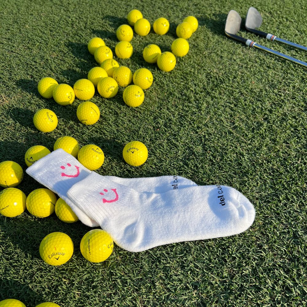 Pink Smiley Socks