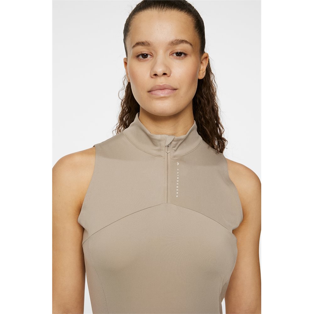 Women's Tiana Print Sleeveless 1/4 Zip Top