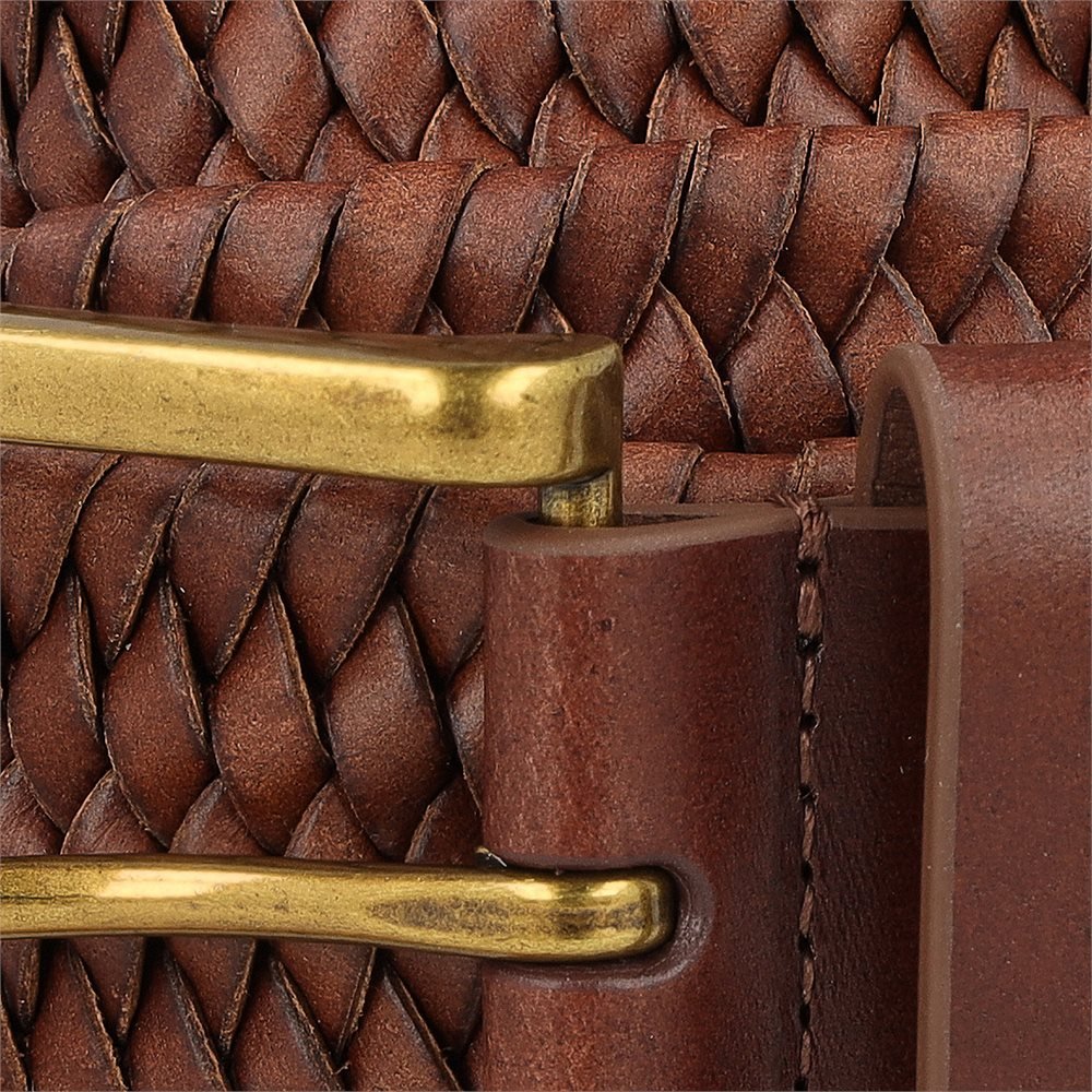 Woven Leather Belt - Fairway Styles