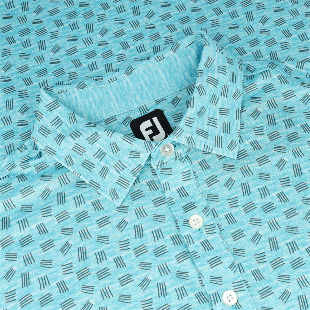 Sketched Print Lisle Polo - Fairway Styles
