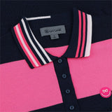 Women's Italian Wool Rugby Stripe Polo Sweater