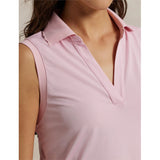 Women's Sleeveless Air Tech Pique Scallop Placket Tailored Fit Polo