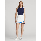 Women's Dry Wicking Jersey Knit Wrap Petal Hemline Contrast Trim 17" Skort