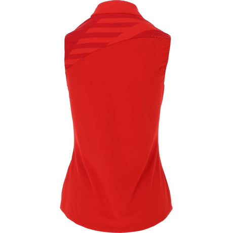 Women's Printed Mock Sleeveless Polo Shirt