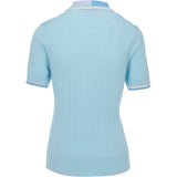 Women's Cotton Blend Ribbed Short Sleeve Sweater - Fairway Styles