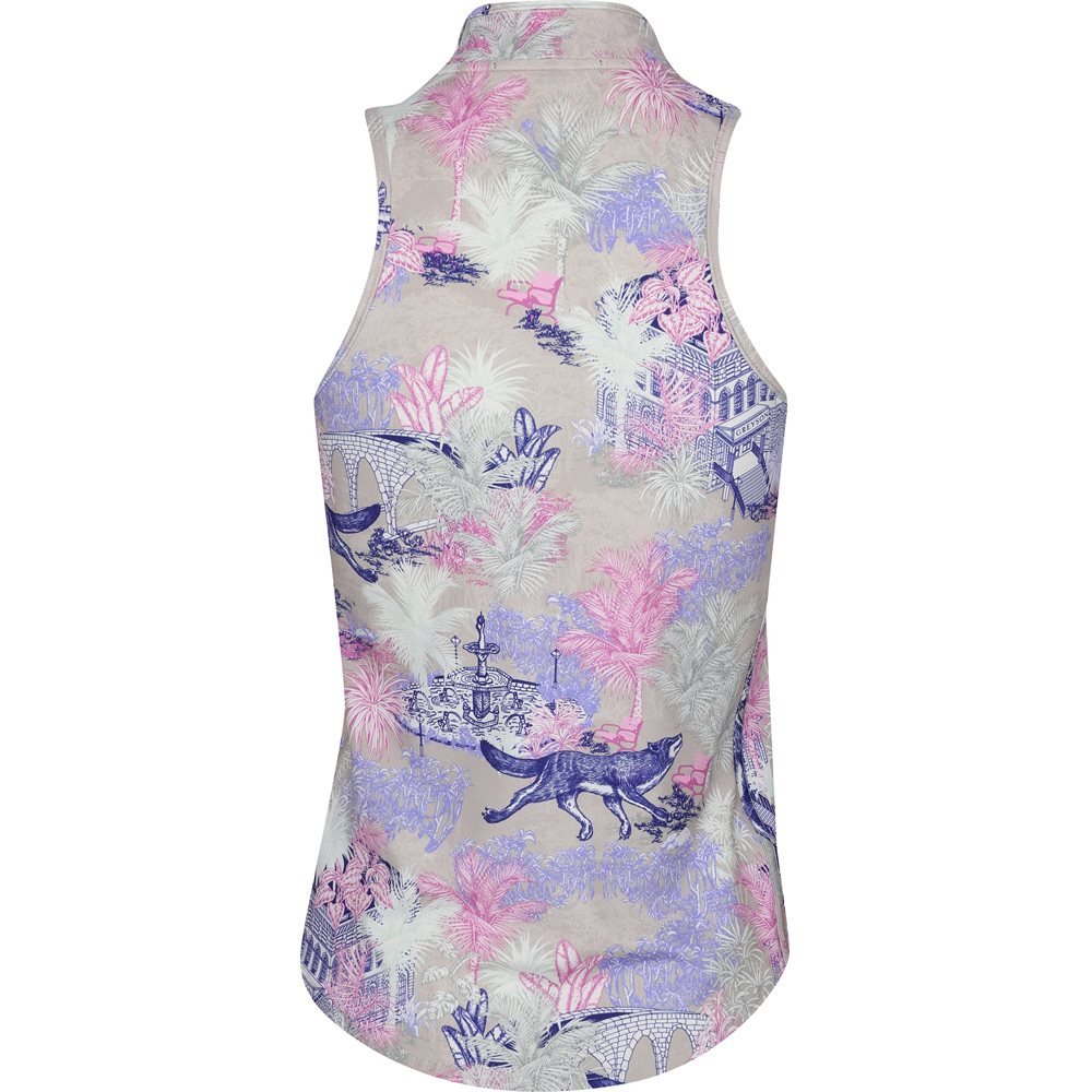 Women's Savannah Nights Sleeveless Vesta Mock Neck Shirt - Fairway Styles
