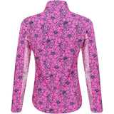 Women's Long Sleeve 1/4 Zip Mock Neck Top - Diana Print