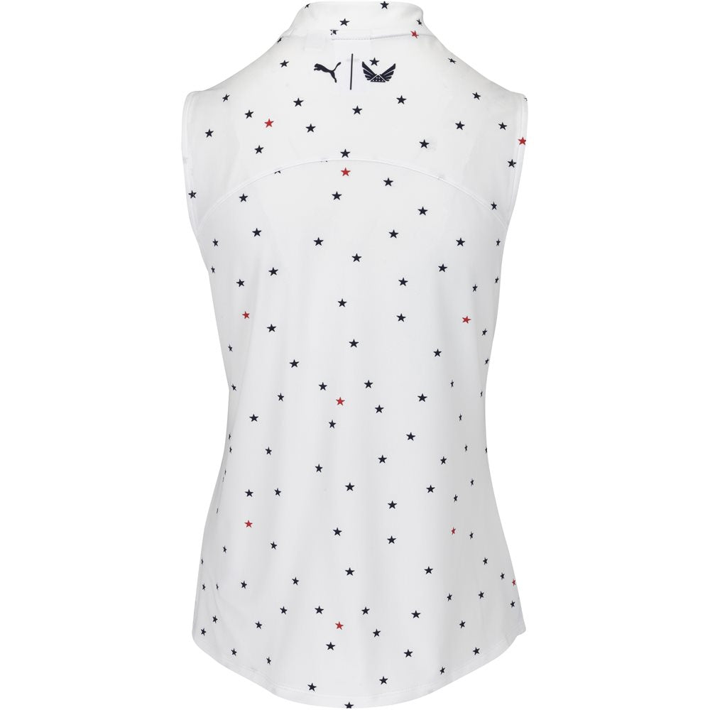 Women's Volition Stars Sleeveless 1/4 Zip Golf Polo