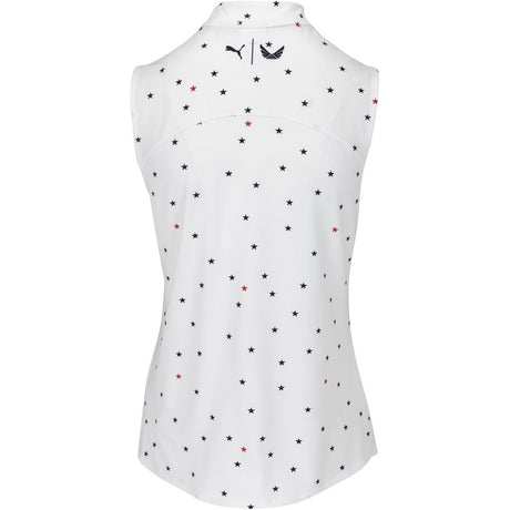 Women's Volition Stars Sleeveless 1/4 Zip Golf Polo