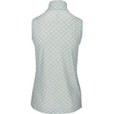 Women's Sleeveless Lightweight Airflow 1/4 Zip Mock Novelty Print Shirt - Fairway Styles