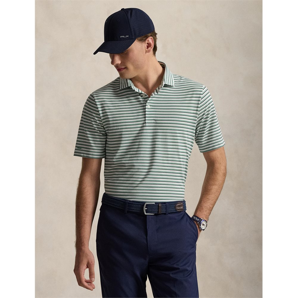 RLX Ralph Lauren Tour Pique Estate Collar Bright Multi Stripe Polo