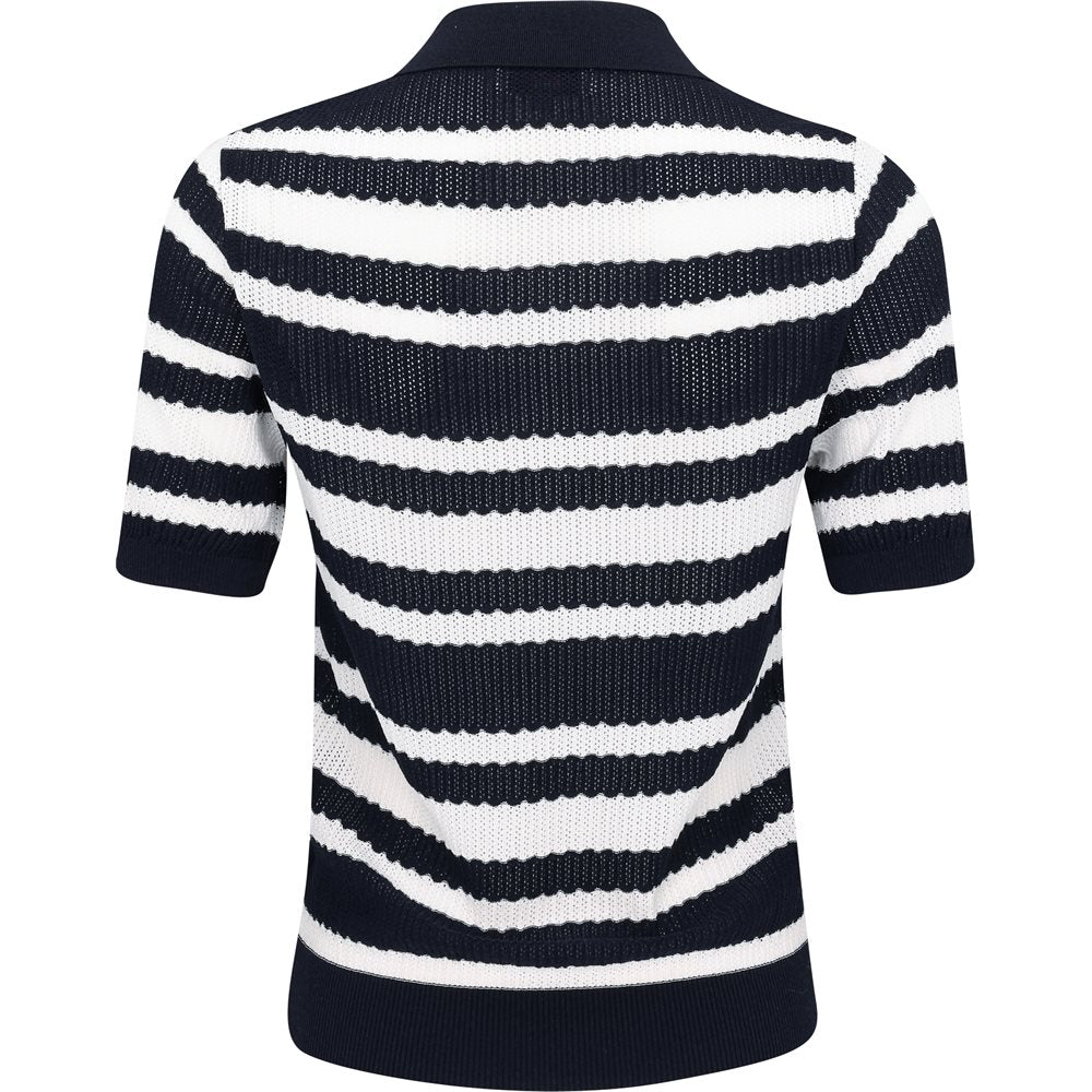 Women's Multi Stripes Knit Polo