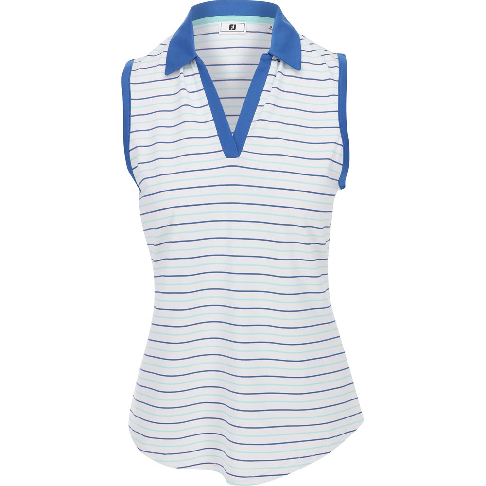 Women's Stripe Collar Sleeveless Shirt
