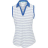 Women's Stripe Collar Sleeveless Shirt