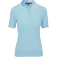 Women's Cotton Blend Ribbed Short Sleeve Sweater - Fairway Styles