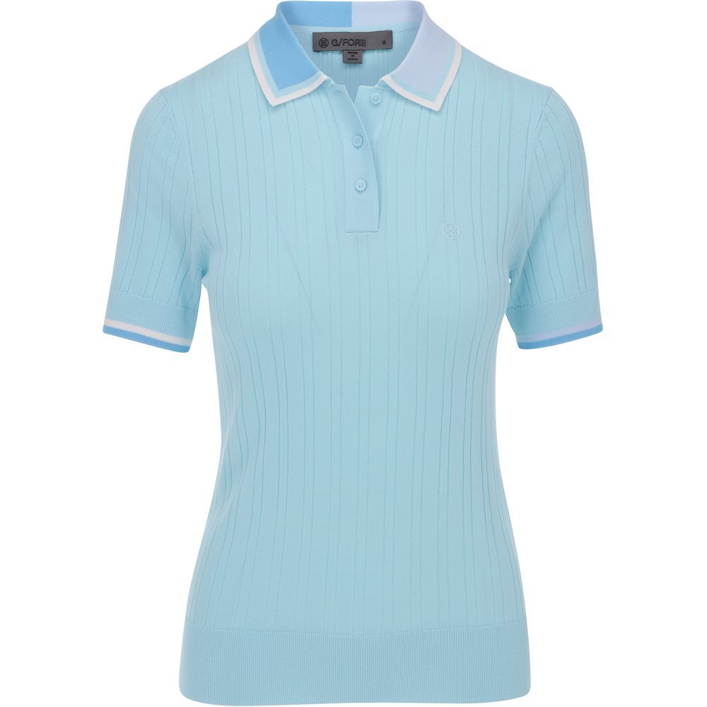 Women's Cotton Blend Ribbed Short Sleeve Sweater - Fairway Styles