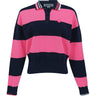 Women's Italian Wool Rugby Stripe Polo Sweater