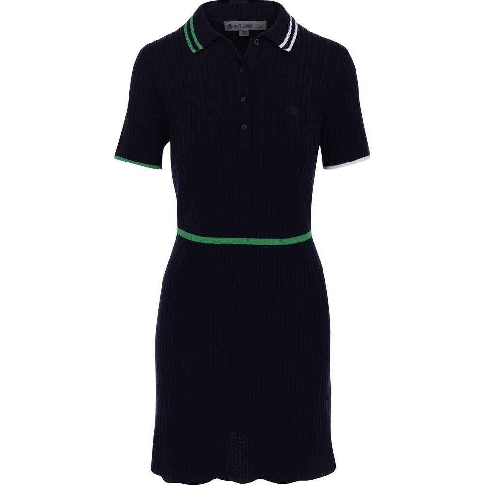 Women's Merino Knit Polo Dress - Fairway Styles